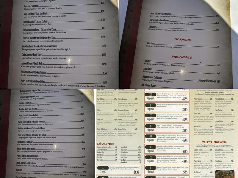 Restaurant Aladdin Menu