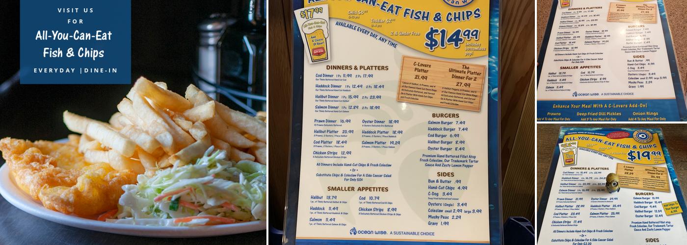 C-Lovers Fish & Chips Menu