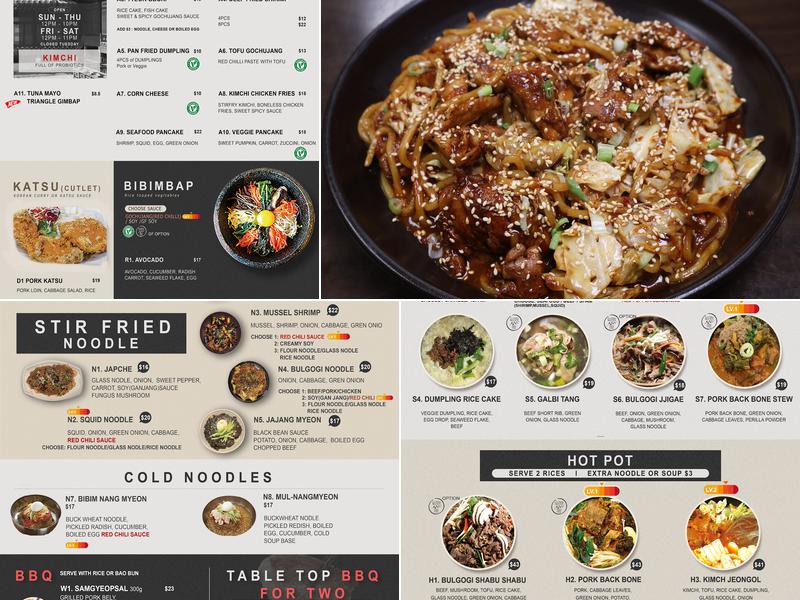 Hansik Korean Cuisine Menu