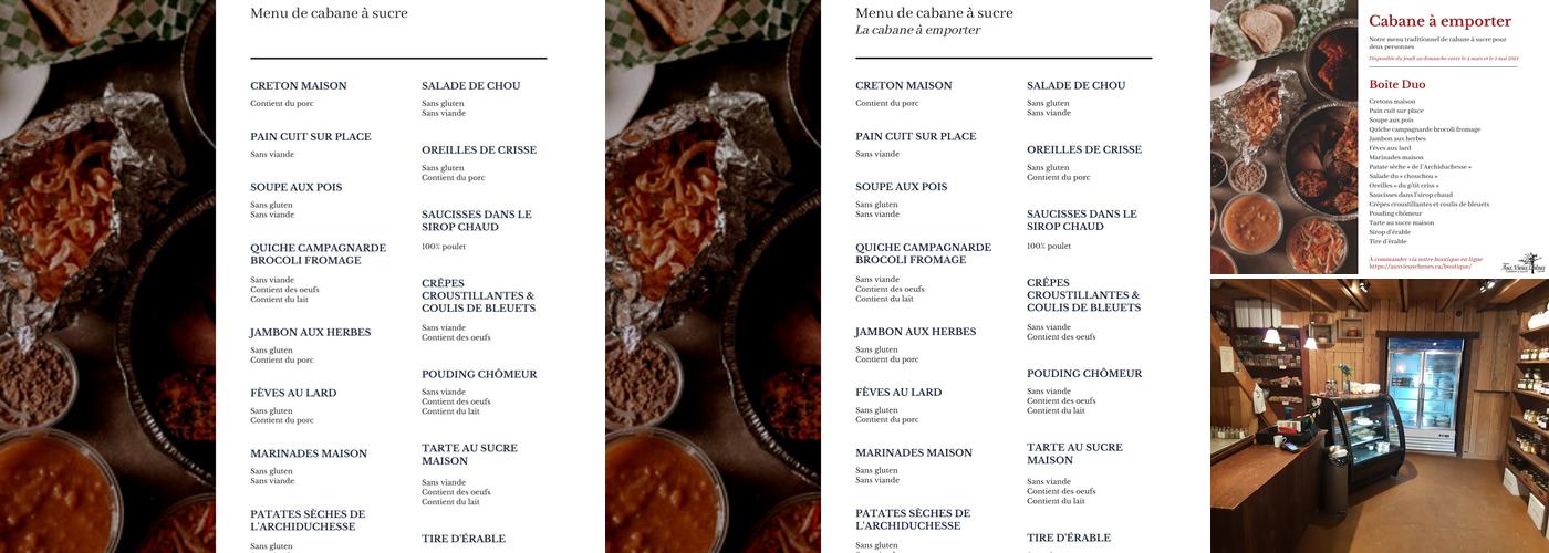 Ferme Aux Vieux Chênes Menu