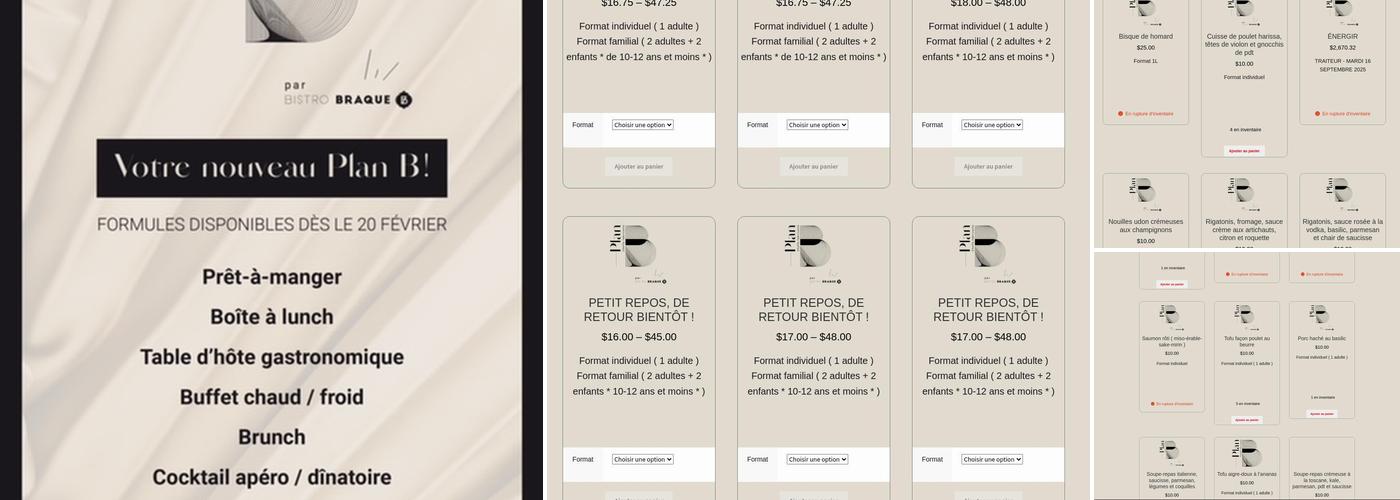 Plan B par Bistro Braque Menu