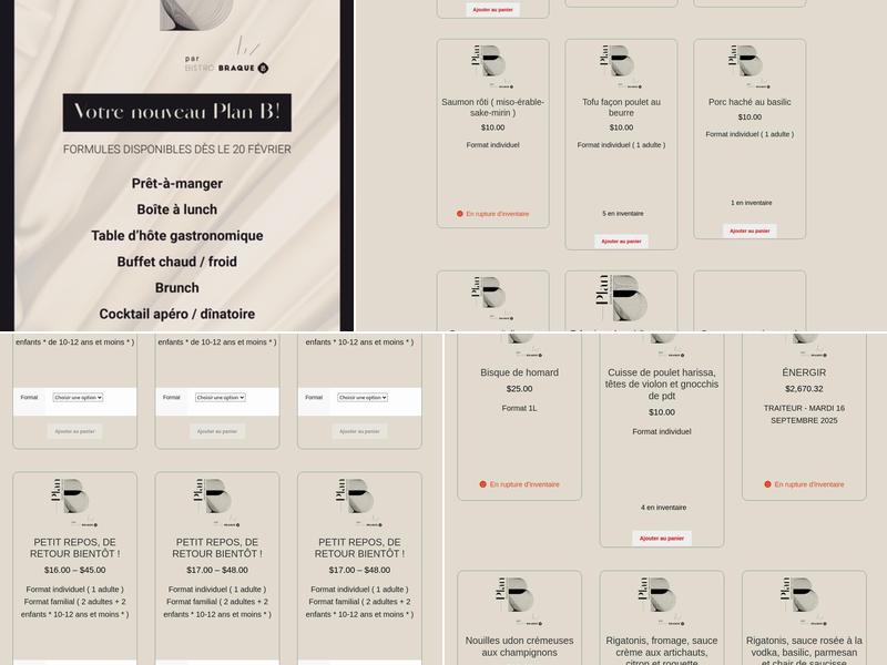 Plan B par Bistro Braque Menu