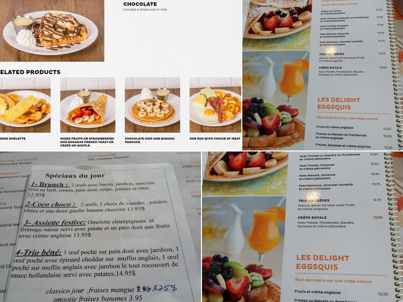 Eggsquis Menu