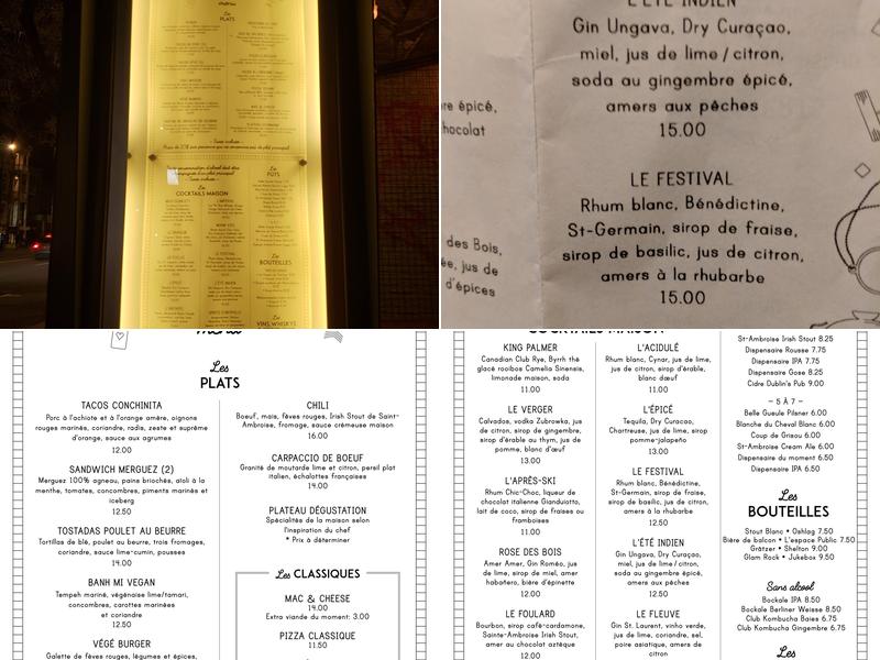Le Colonel Moutarde Menu