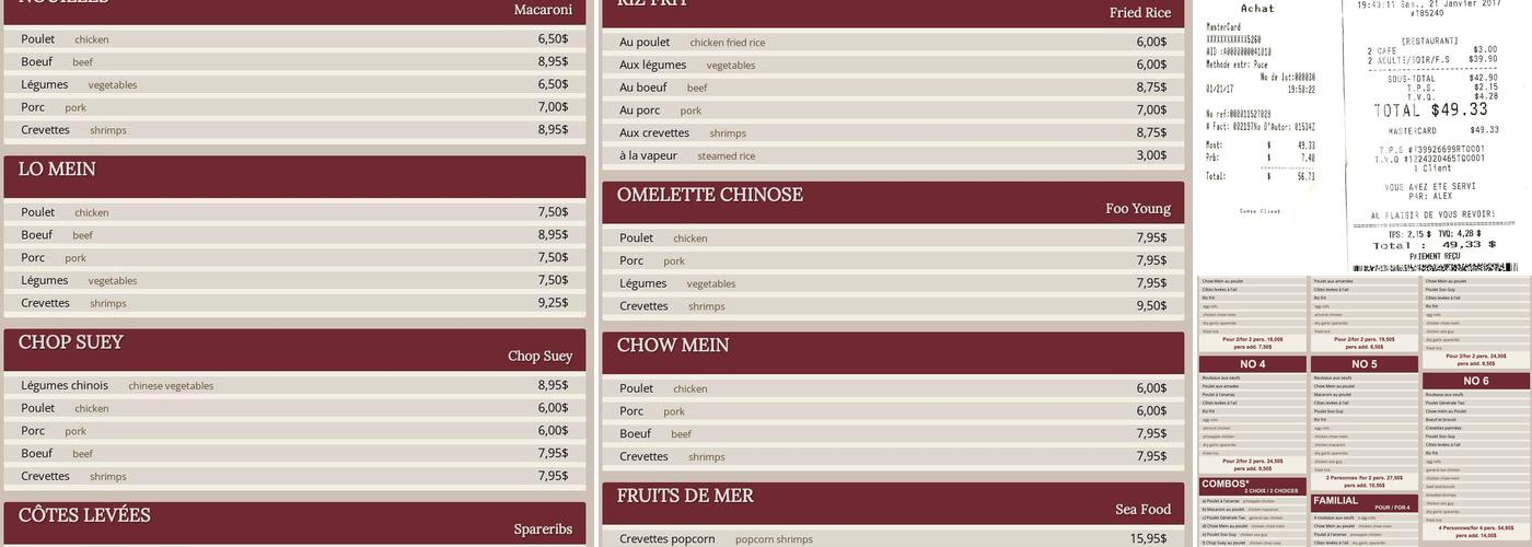 Buffet Kam Hong Menu