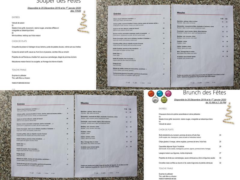 L'Incrédule Bistro Menu