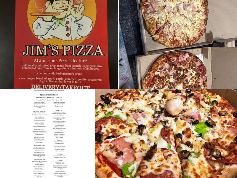Jim's Pizza Menu