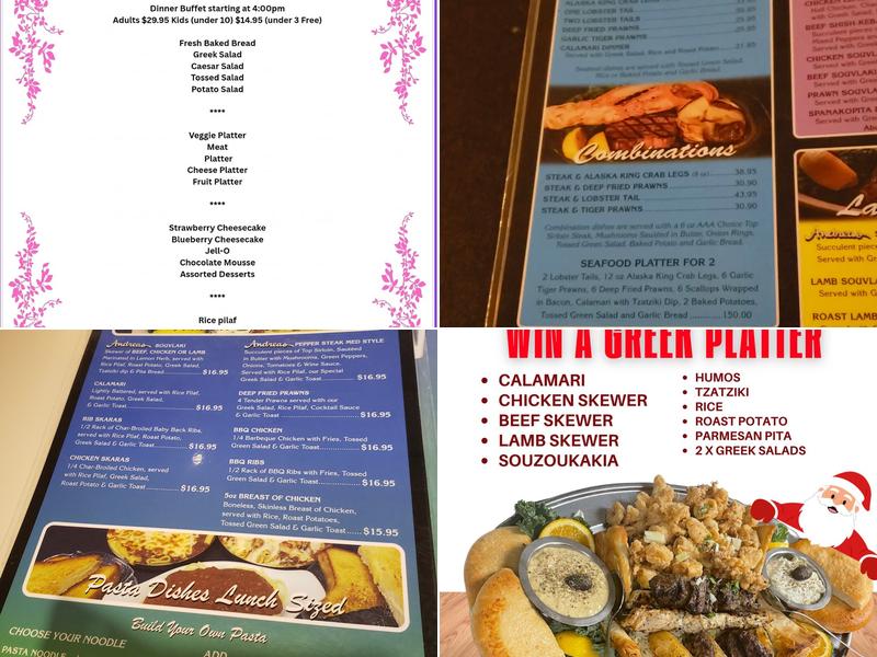 Andreas Restaurant Menu