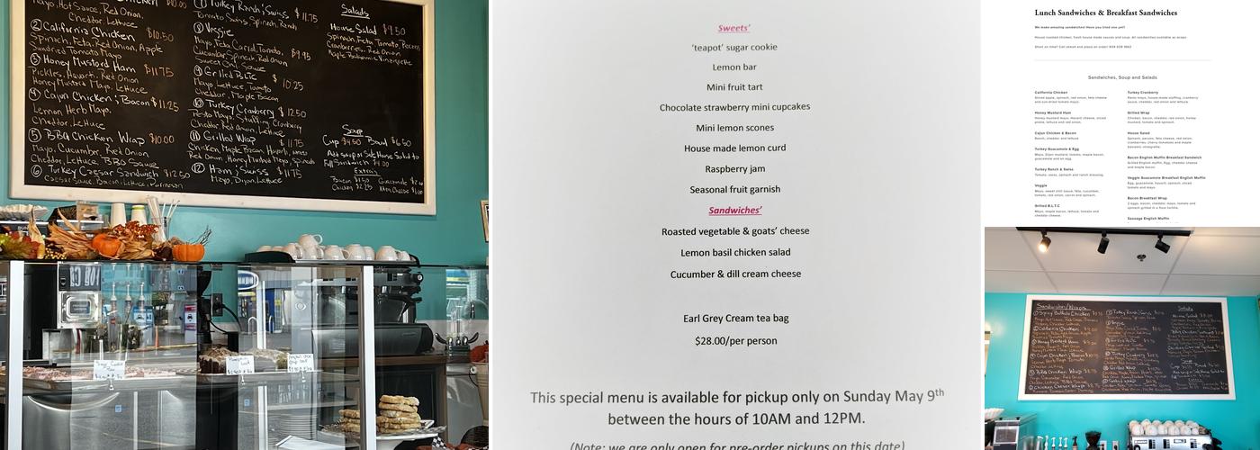 Lemon Bakery Menu