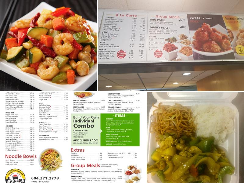 Lin’s Neighbourhood Chinese Kitchen Menu