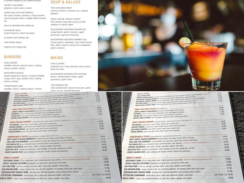 Browns Socialhouse Menu