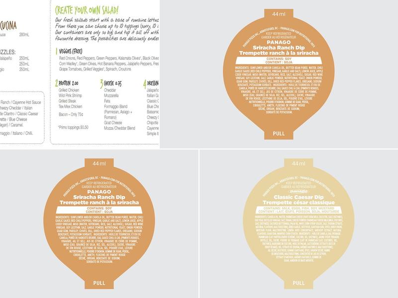 Panago Pizza Menu