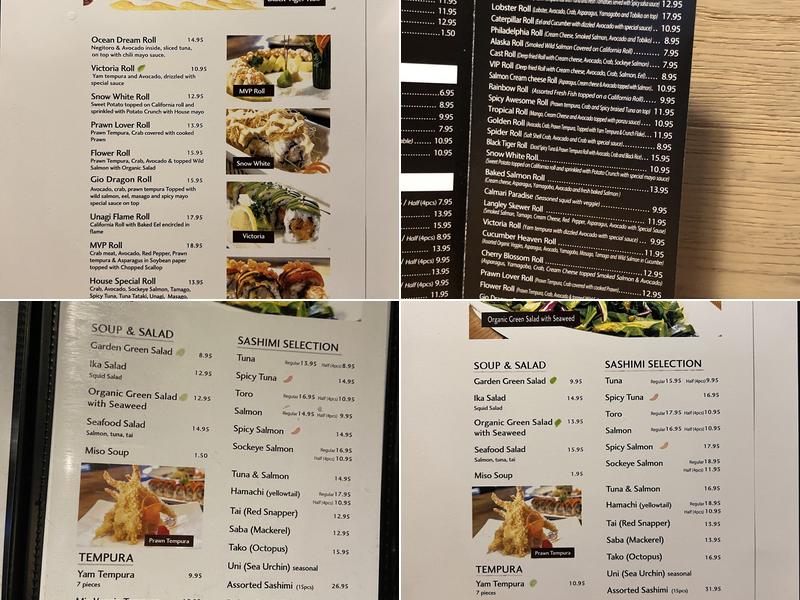 Sushi Gio Japanese Restaurant Menu