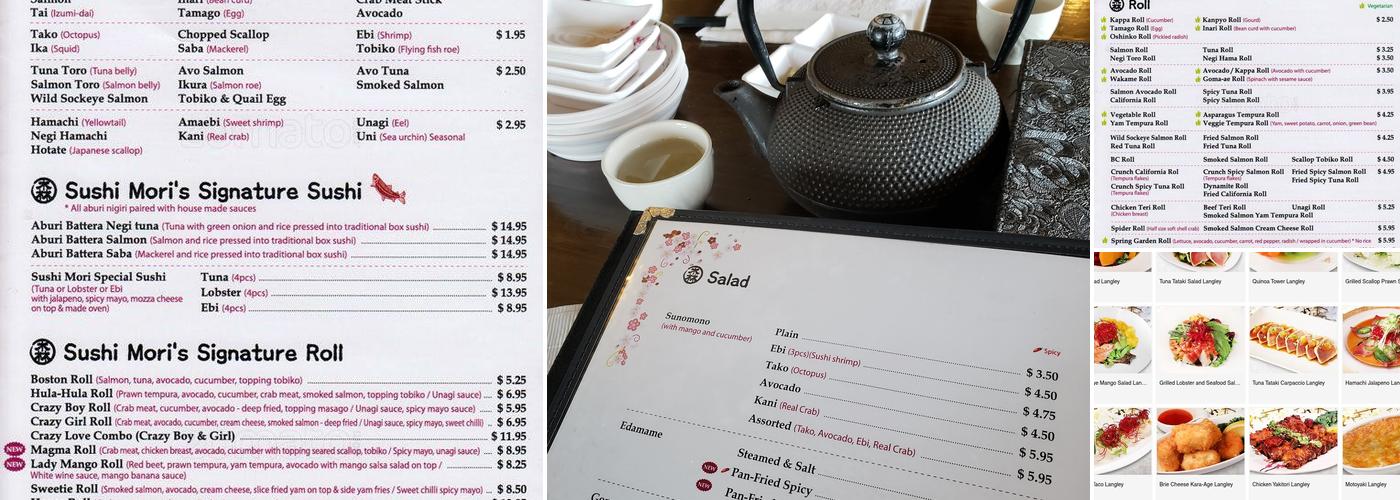 Sushi Mori Menu