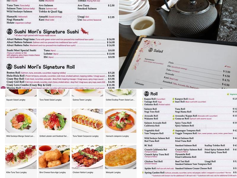 Sushi Mori Menu