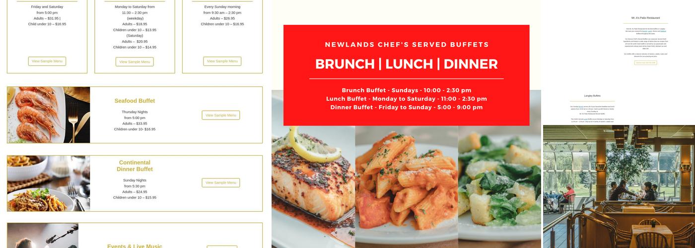 Mr A's Patio Restaurant Menu