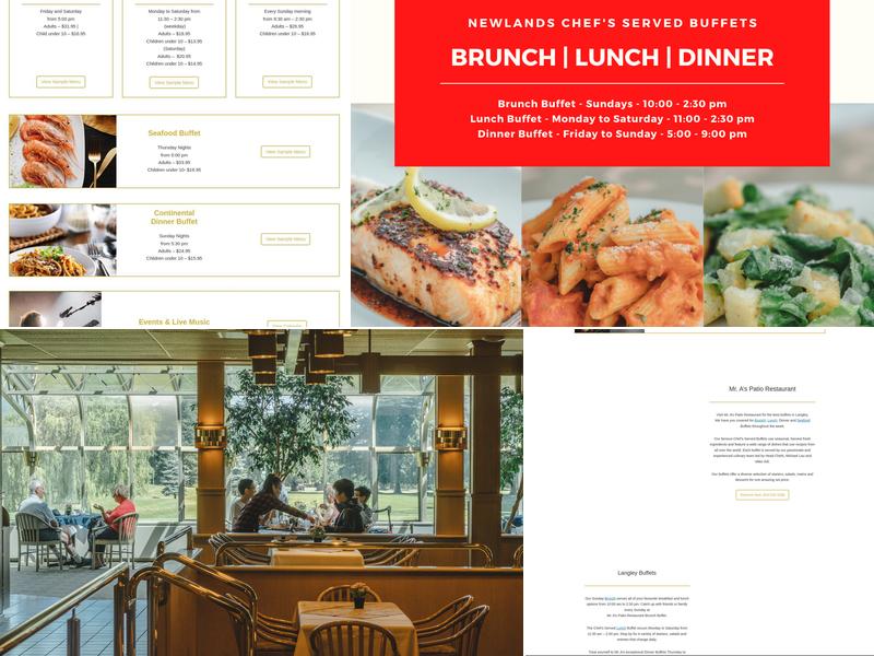 Mr A's Patio Restaurant Menu