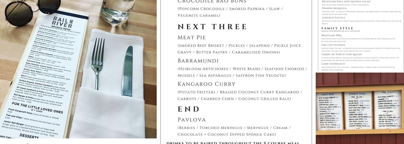 Rail & River Bistro Menu