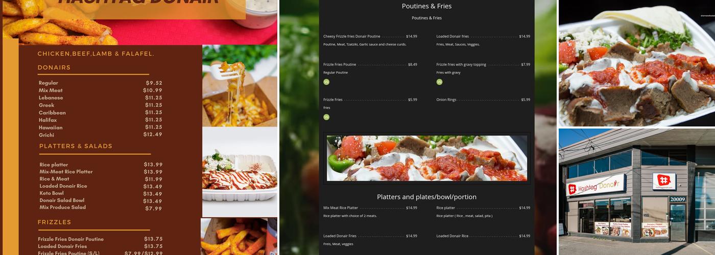 Hashtag Donair Menu