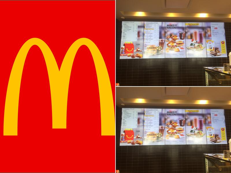 McDonald's Gasoline Alley East Menu