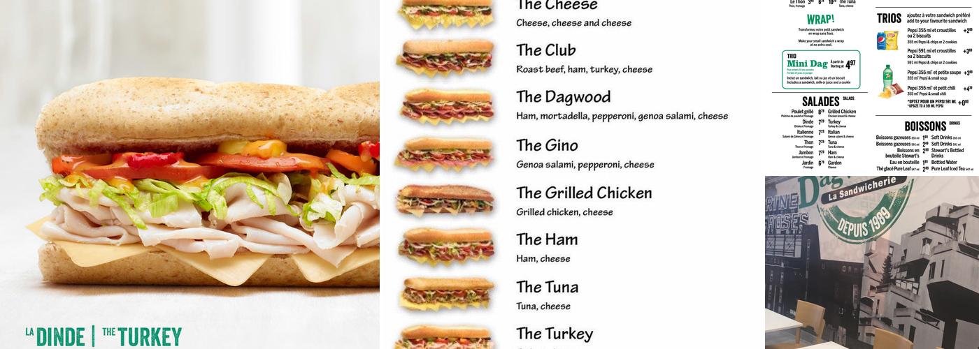 Dagwoods La Sandwicherie Menu
