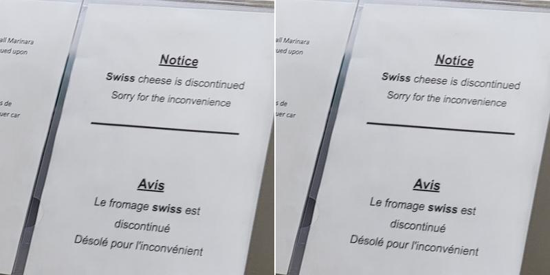 Subway Menu