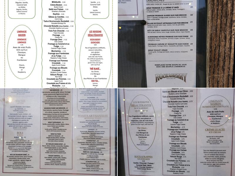 Rockaberry Menu