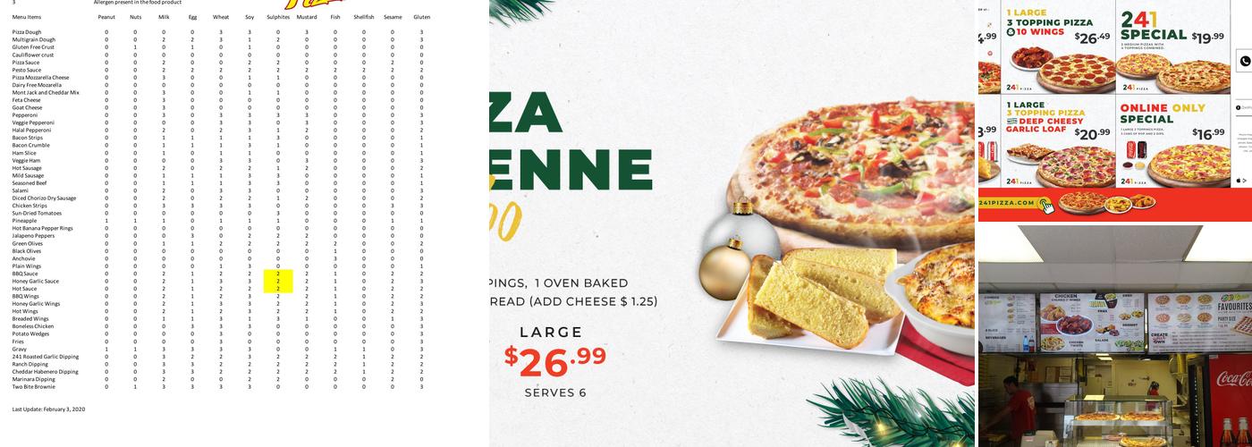 241 Pizza Menu