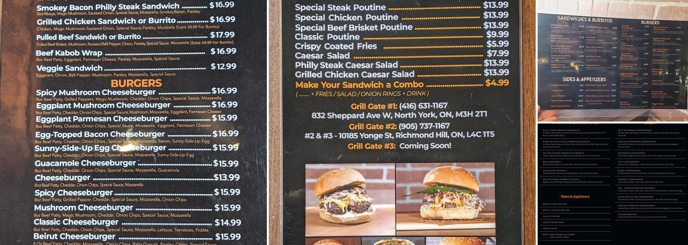 Grill Gate Menu
