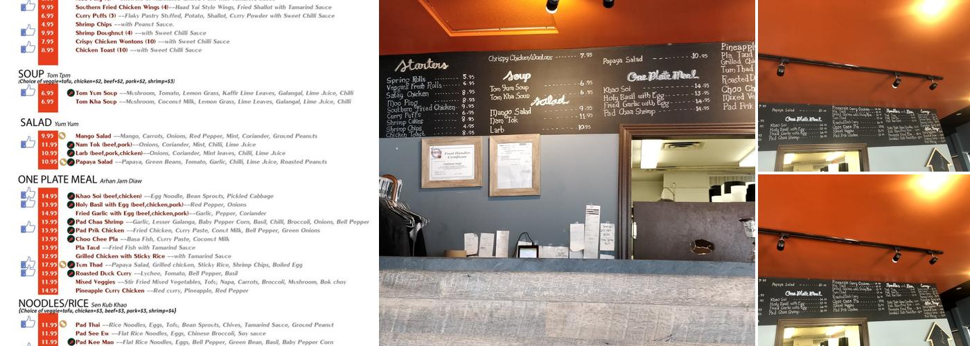 Kub Khao Thai Eatery Menu