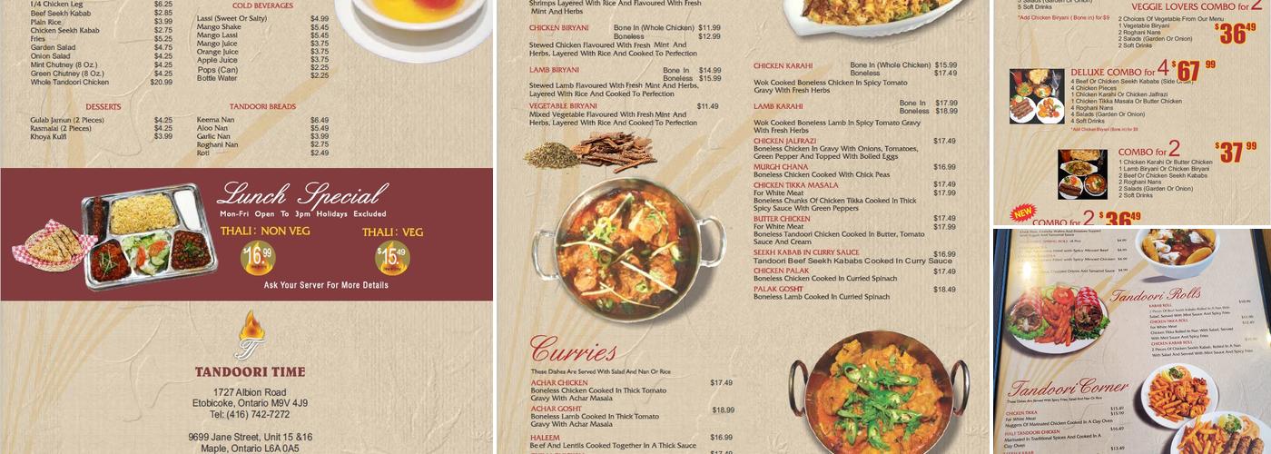 Tandoori Time Menu