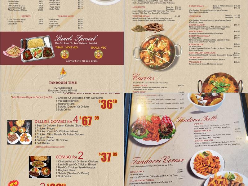 Tandoori Time Menu
