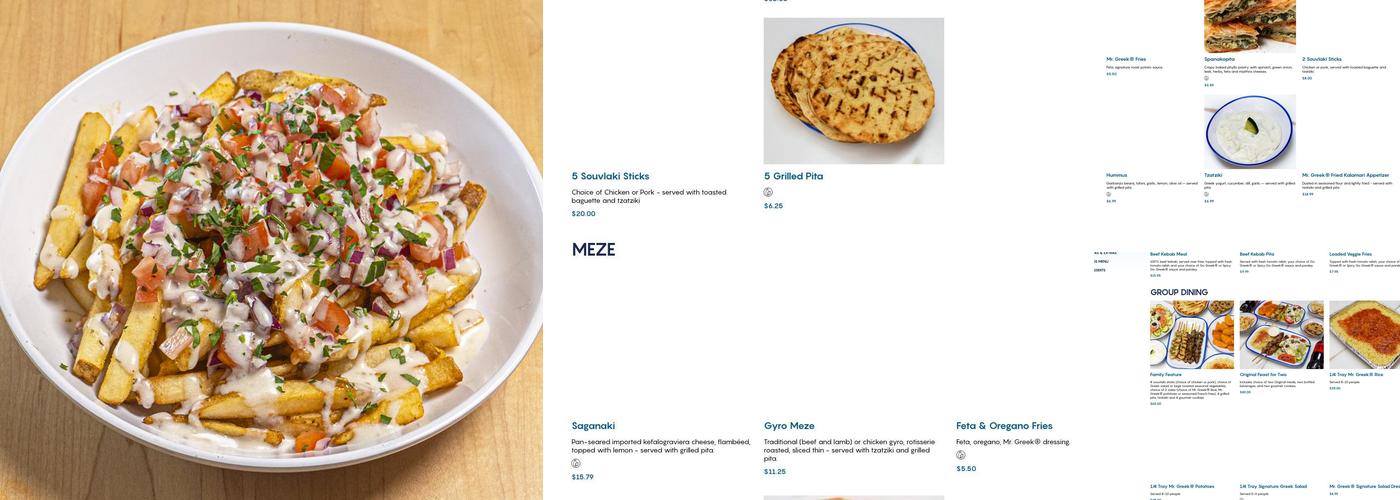 MR. GREEK Menu