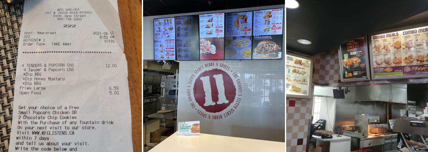 KFC Menu