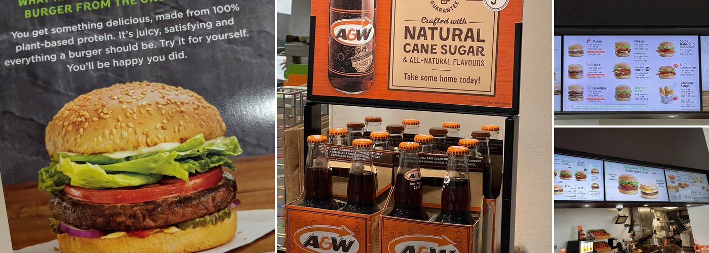 A&W Canada Menu