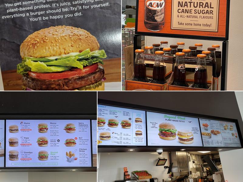 A&W Canada Menu
