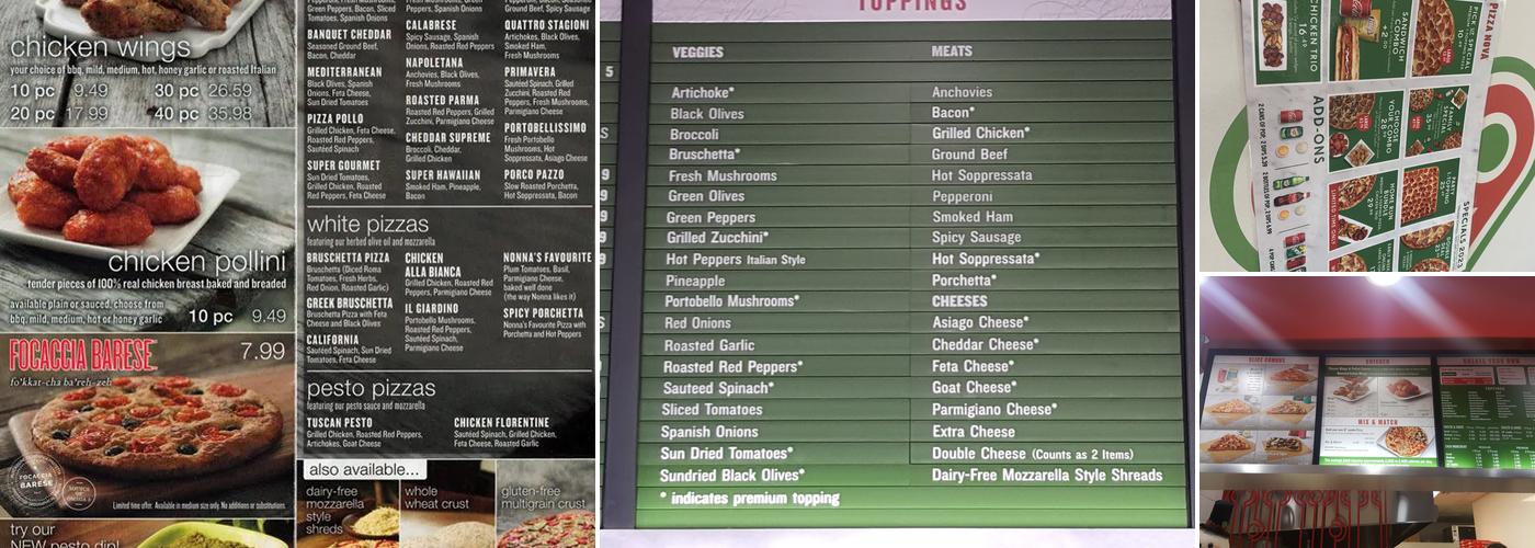 Pizza Nova Menu