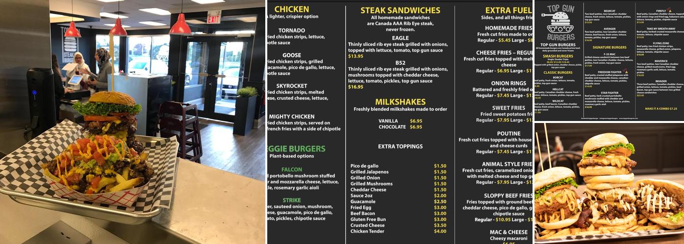 Top Gun Burger (Keele St.) Menu