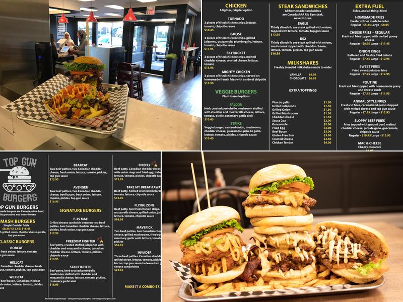 Top Gun Burger (Keele St.) Menu