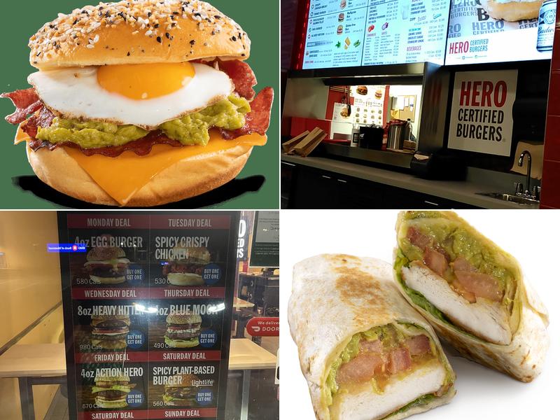 Hero Certified Burgers Menu