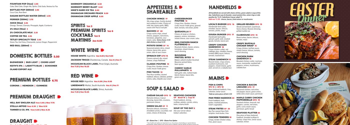 Esquire Restaurant Menu