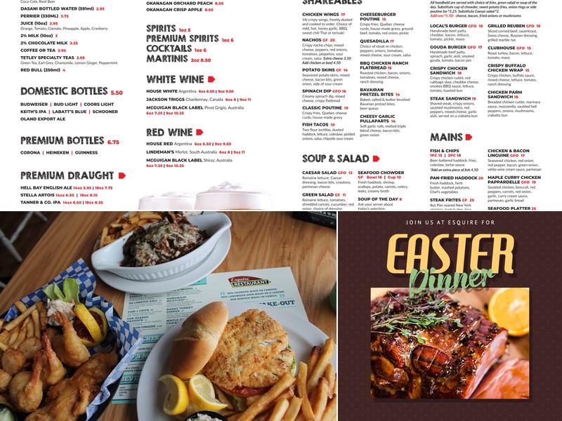 Esquire Restaurant Menu