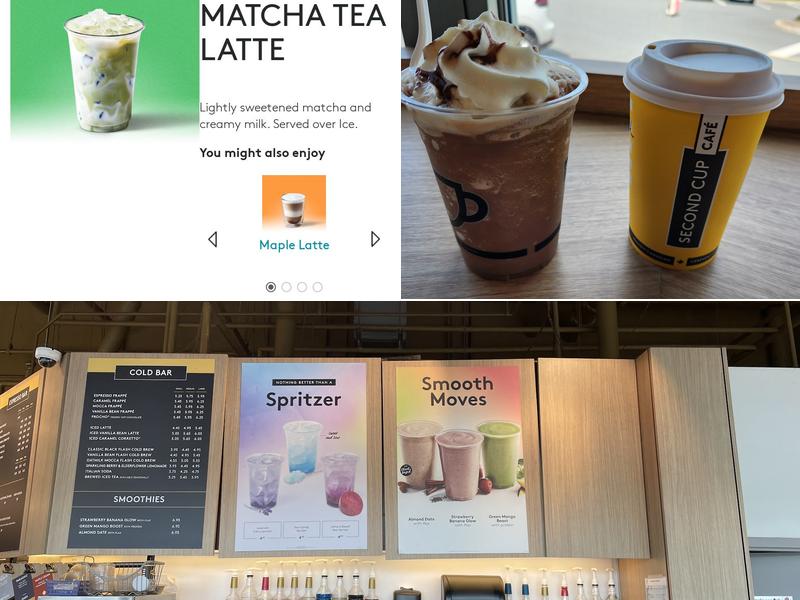 Second Cup Café Menu