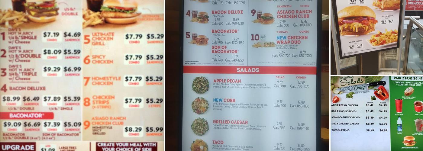 Wendy's Menu