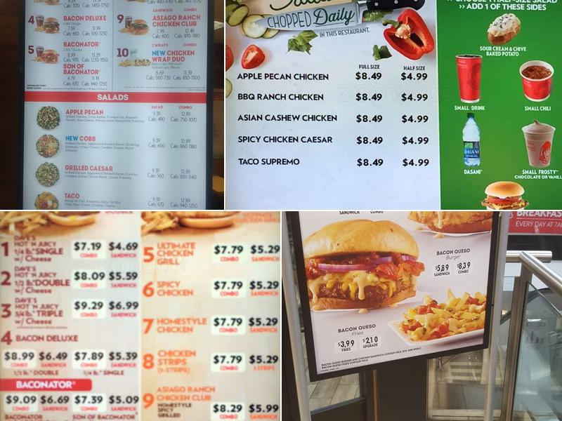 Wendy's Menu