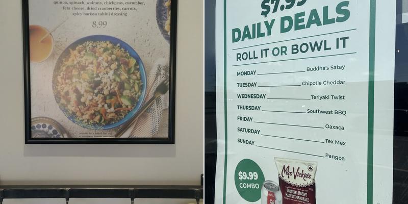 Freshii Menu