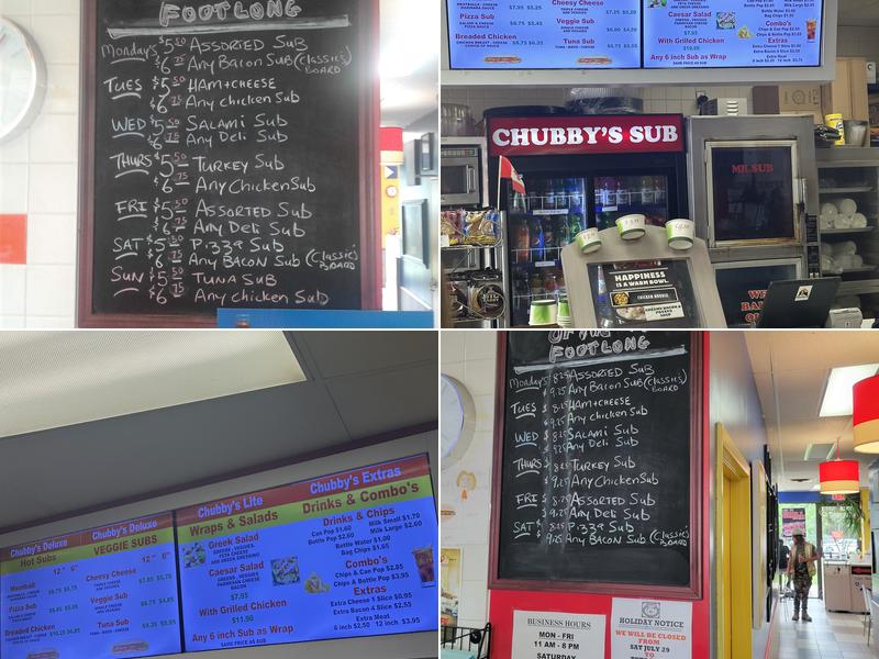 Chubby's Subs Menu