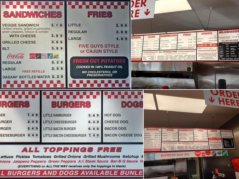 Five Guys Menu