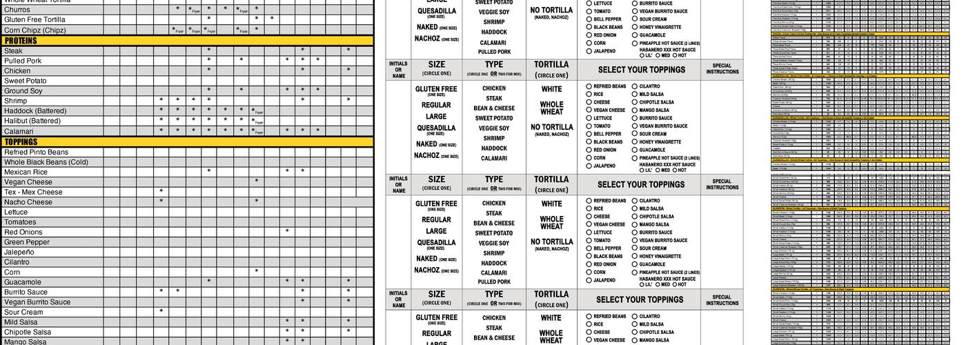 Burrito Boyz Menu