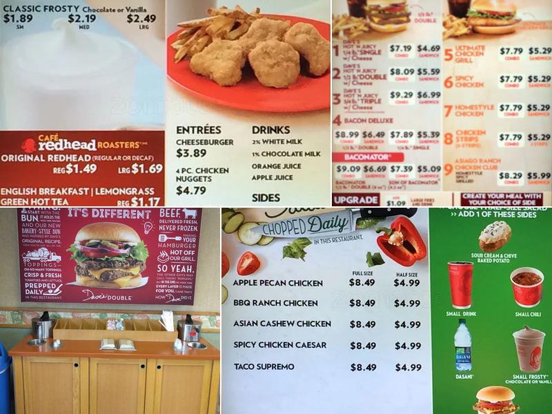 Wendy's Menu